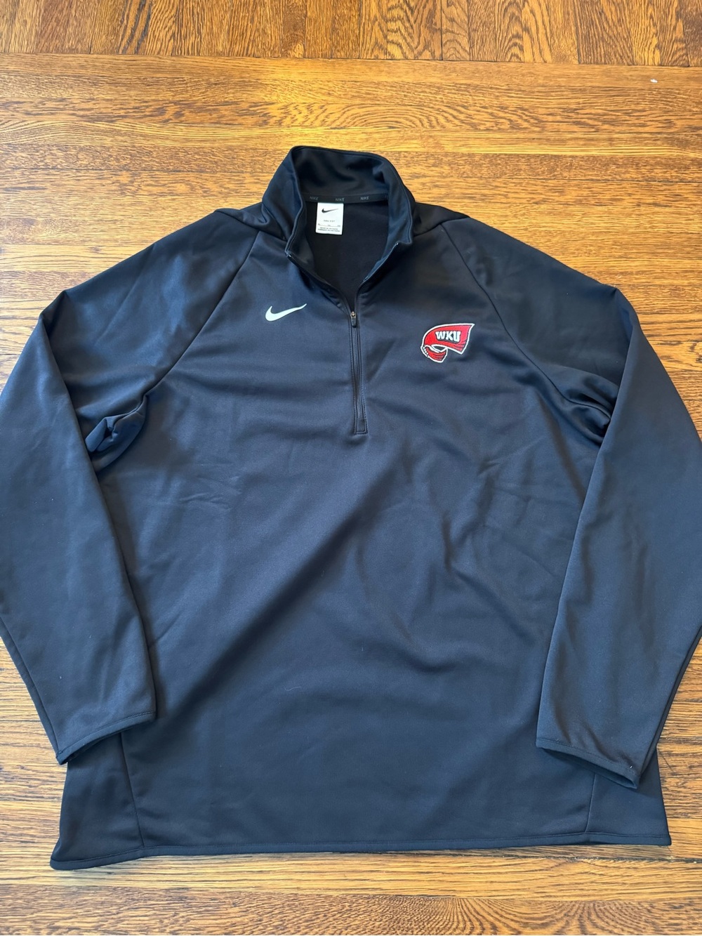 WESTERN KENTUCKY NIKE HILLTOPPERS Black 1/4 Zip Pullover with WKU Logo
